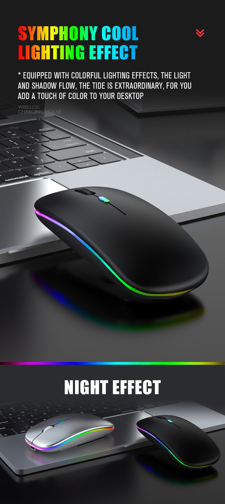 Mouse sem fio bluetooth - RGB