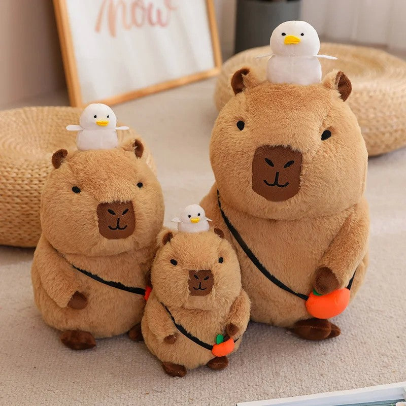 Peluches de pelúcia para crianças Mochila tartaruga fofa Chapéu de morango ca