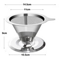 Filtro Coador Café Reutilizável Inox Casa Ultrafino Grande