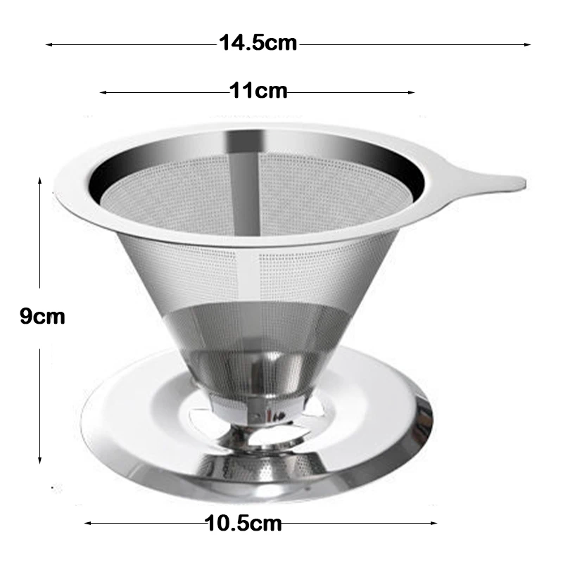 Filtro Coador Café Reutilizável Inox Casa Ultrafino Grande