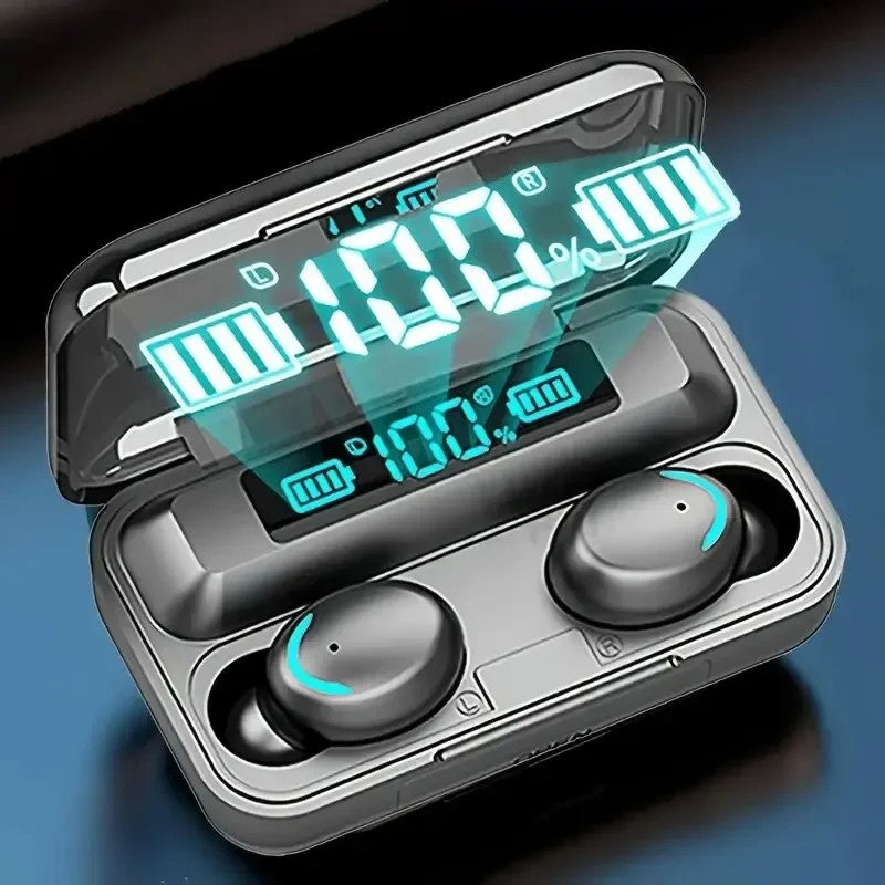Fone de ouvido bluetooth 5.3 - Função power bank e mostrador digital