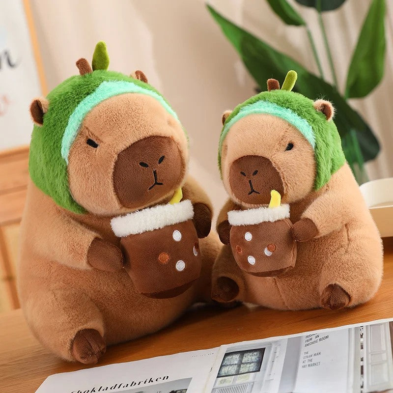 Peluches de pelúcia para crianças Mochila tartaruga fofa Chapéu de morango ca