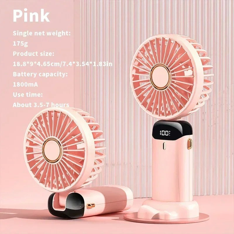 Mini Ventilador portátil elétrico, recarregavel