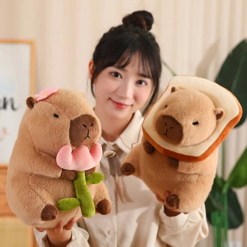 Peluches de pelúcia para crianças Mochila tartaruga fofa Chapéu de morango ca