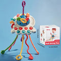 Sensorial montessori brinquedos silicone polvo puxa corda para bebê pai crianç