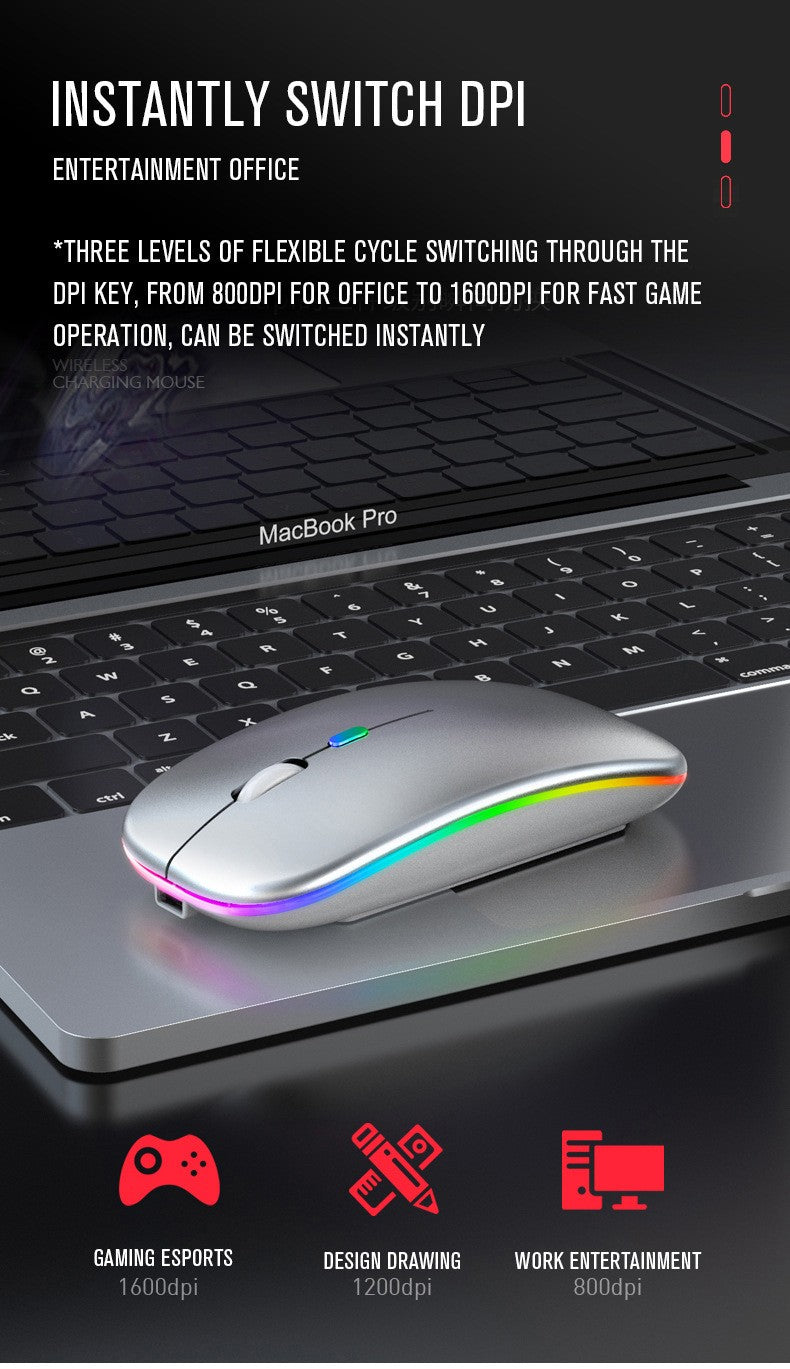 Mouse sem fio bluetooth - RGB