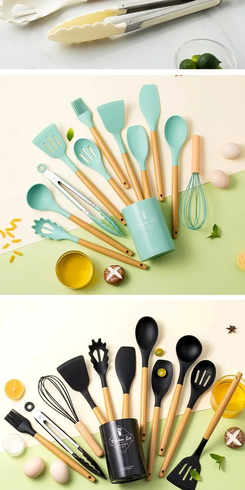 Kit silicone 19 pç para cozinha