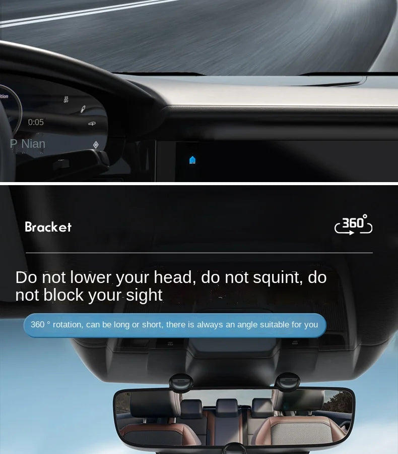 Suporte Celular, Retrovisor Interno Para Carro Universal Multifuncional Giratorio