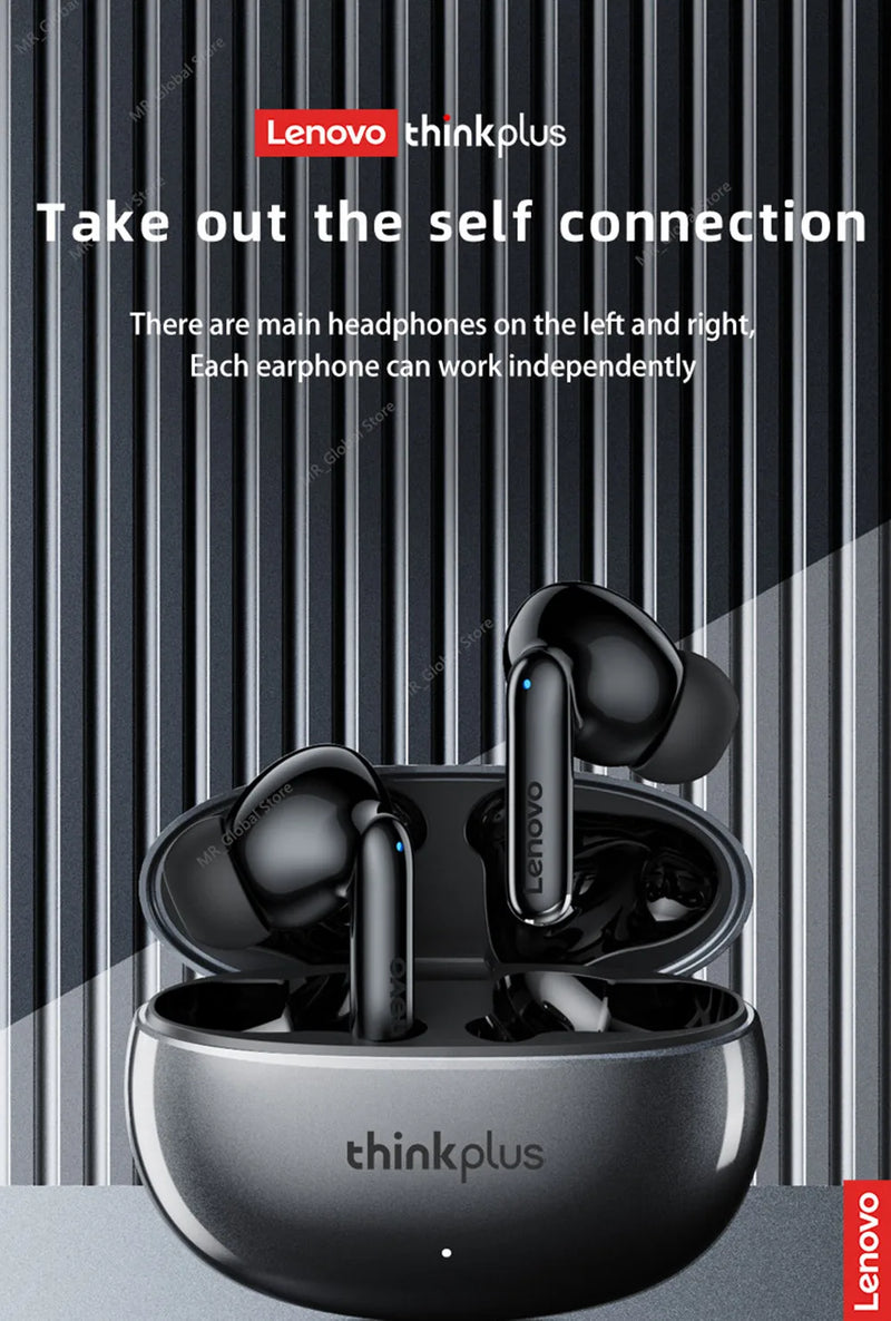 Fones de Ouvido Bluetooth 5.3 Lenovo-XT88 com Microfone Duplo