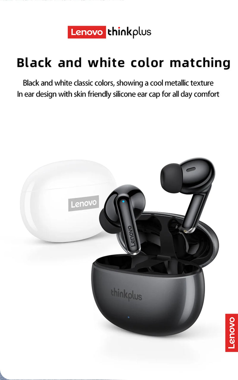 Fones de Ouvido Bluetooth 5.3 Lenovo-XT88 com Microfone Duplo