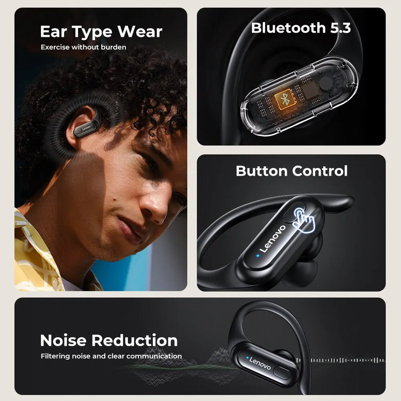 Fone de Ouvido Lenovo XT60 Bluetooth com Microfone