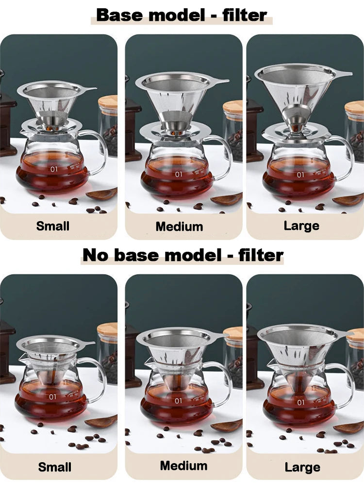 Filtro Coador Café Reutilizável Inox Casa Ultrafino Grande