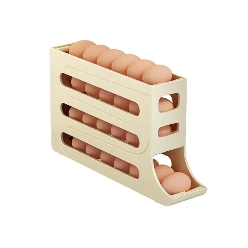 Dispensador de Ovos para Geladeira, com rolamento automático Para 30 Ovos