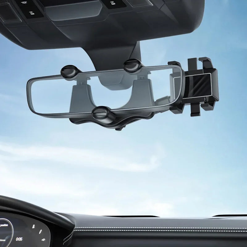 Suporte Celular, Retrovisor Interno Para Carro Universal Multifuncional Giratorio