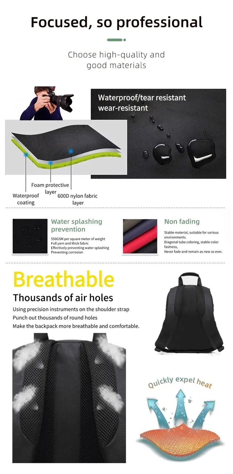 Mochila Fotográfica Impermeável - Para Camera