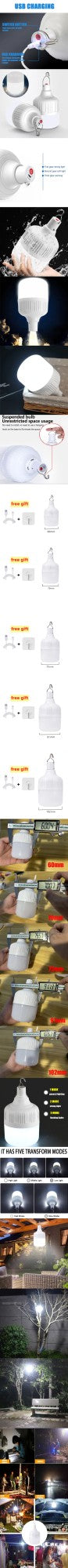 Lâmpada LED De Emergência Recarregável - 80 W