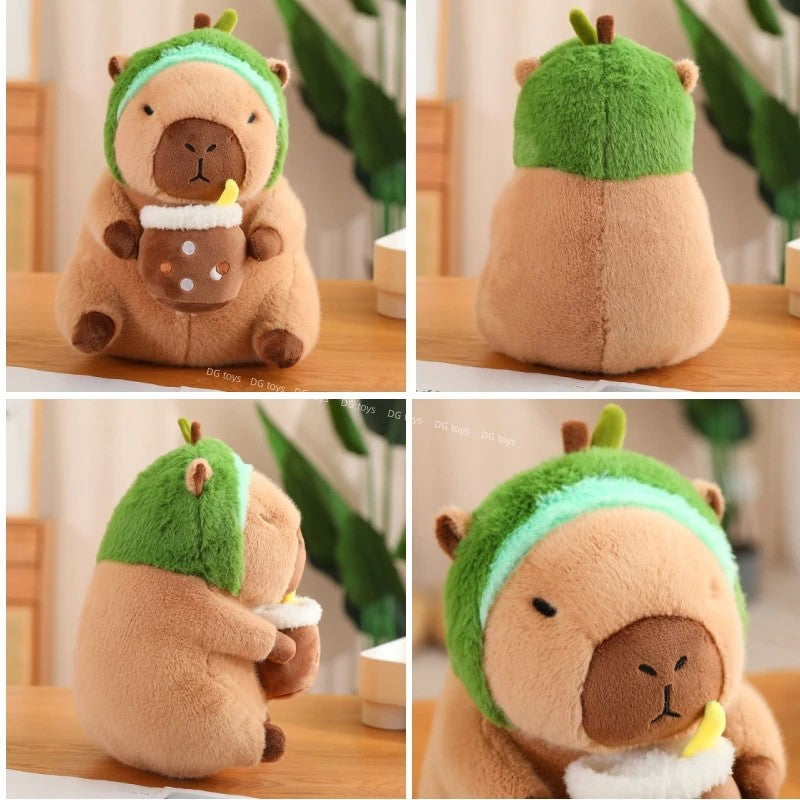 Peluches de pelúcia para crianças Mochila tartaruga fofa Chapéu de morango ca