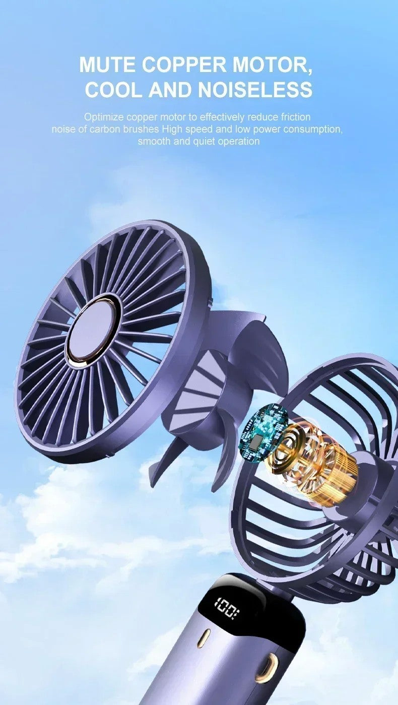 Mini Ventilador portátil elétrico, recarregavel