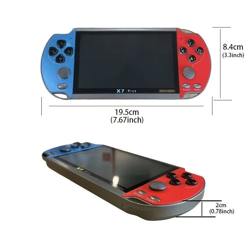 X7 Plus Game Handheld Game Console, 5.1 Polegada + de 1000 jogos Portátil