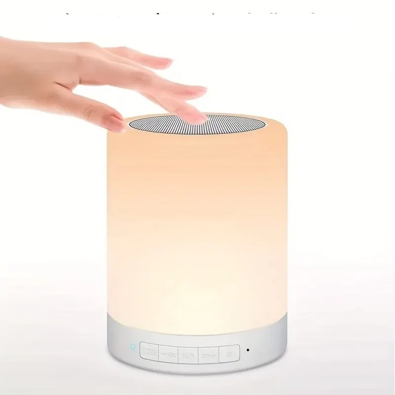 Lâmpada de mesa cabeceira sem fio bluetooth,sensivél ao toque