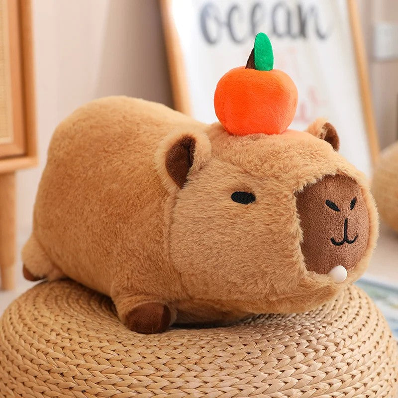 Peluches de pelúcia para crianças Mochila tartaruga fofa Chapéu de morango ca
