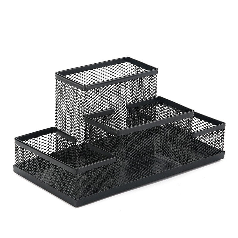 Organizador de mesa para escritório aramado preto